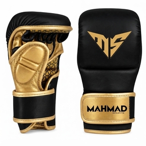 Gants de combat MMA en cuir de qualité supérieure, professionnels, pour le sparring, avec poignées, imperméables, logo personnalisé, gants de grappling - Product Image 1