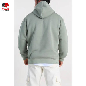 Sweat-shirts à capuche unis pour hommes, style pull-over, avec logo personnalisé, 100% coton molletonné respirant, design ODM, coupe classique, pour l'hiver - Product Image 2