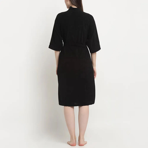 <b>Lightweight</b> Waffle Bathrobe Breathable Cotton Spa Robe Hotel <b>Dressing</b> <b>Gown</b> with Belt Bathrobe - Product Image 3