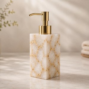 Juego de Accesorios de Baño de Cinco Piezas de Resina de Lujo Ecológica, la Mejor Calidad, Más Vendido, Accesorios Completos para Hoteles y Hogares Modernos - Product Image 1