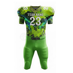 Uniforme de football américain de haute qualité, sublimé, avec coutures robustes et ajustement flexible pour les joueurs actifs - Product Image 2