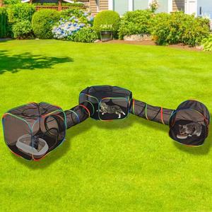 Tienda de Campaña para Conejos con Túnel 5 en 1, Tienda de Campaña Portátil Grande para Conejos con Tubo, Recinto para Mascotas para Gatos, Gatitos y Cobayas - Product Image 1