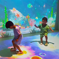 Piso Digital Interactivo para Niños, Software de Dibujo Táctil, Proyección con Sensor, Pantalla LED Personalizable
