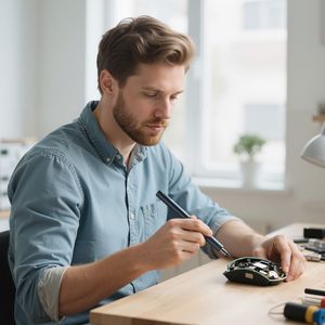 <b>Precision</b> Electric <b>Screwdriver</b> <b>Set</b> with 48 Magnetic Bits & LED L Mini Magnetic Storage Box S2 Steel Bits - Product Image 2