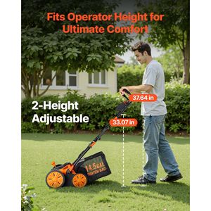 Sacchetto elettrico scaricatore 2-in-1 Dethatcher da 15 Amp da 14.5 galloni per raccolta di paglia da 5 posizioni - Product Image 5