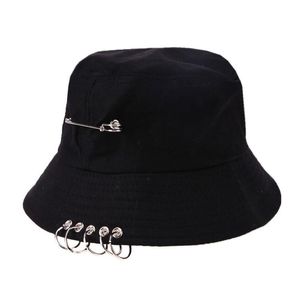 Unisex Canvas <b>Bucket</b> <b>Hat</b> Black and Teal 3D Embroidery Vintage Spring Summer 6-Panel Polyester Adult Fit Outdoor Casual - Product Image 1