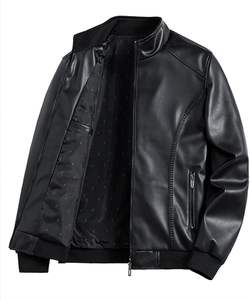 Veste en cuir véritable pour homme avec coque en polyester, durable, élégante, vêtement d'extérieur haut de gamme - Product Image 4