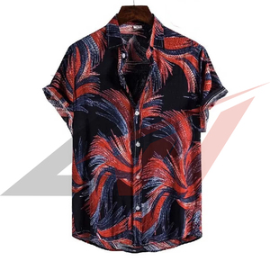 Chemise de plage ample et respirante à imprimé hawaïen personnalisable, impression numérique 3D, fabricant fiable OEM&ODM - Product Image 3