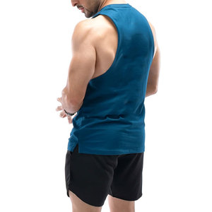 Camiseta Deportiva de Moda Urbana, 90% Poliéster, 10% Elastano, Cuello Redondo, Sin Mangas, Diseño Atlético con Dobladillo Curvo - Product Image 5