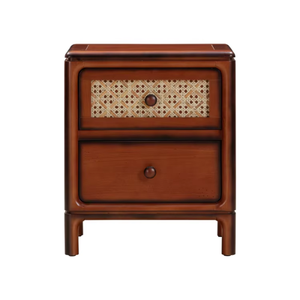 Natural Solid Wood Bedside Table with 2 Drawers Modern Wooden Nightstand Bedroom <b>Side</b> <b>Cabinet</b> OEM ODM Factory Wholesale - Product Image 3