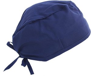 Bonnets chirurgicaux ronds en tissu uni pour infirmières et médecins, broderie chenille, taille unique - Product Image 1