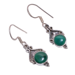 Conception géniale bijoux faits à la main en argent sterling 925, vente en gros, boucles d'oreilles en malachite - Product Image 1