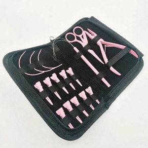 Pinzas para Extensiones de Cabello de Acero Inoxidable con Logotipo Personalizado al por Mayor, Pinzas Profesionales de Agarre Fuerte para Extensiones - Product Image 1