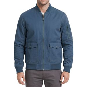 Green Field Flight Premium Bomber <b>Jacket</b> For <b>Men</b> Structured <b>Utility</b> Outerwear Polyester Patch Pockets Bomber <b>Jackets</b> - Product Image 3