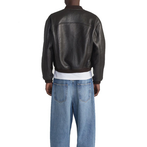 La Mejor Ropa Personalizada de Moda, Chaqueta de Cuero Genuino para Hombre, Popular en Invierno, Cuello Alto, Impermeable, de Secado Rápido y Transpirable - Product Image 4