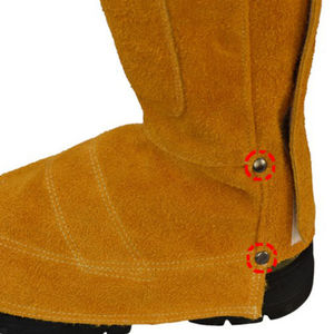 Protège-chaussures de soudage résistants au feu, protections de bottes en cuir croûte de vachette, robustes pour la lutte contre les incendies, la construction et les soudeurs - Product Image 4