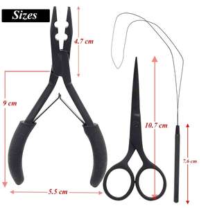 Juego de Herramientas Profesionales para Extensiones de Cabello de Acero Inoxidable y Plástico Multifuncional de Alta Calidad, Kit de Pinzas Metálicas Premium para Uso Comercial - Product Image 2