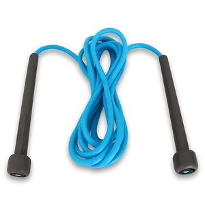 Cuerda de Saltar Ajustable de Goma, Color Azul, Ligera (0.6 kg), Unisex, Equipo de Fitness Portátil para Mejorar la Flexibilidad - Product Image 1