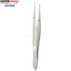 Pinzas para Tejidos IRIS de 10 CM / 4 Pulgadas, Rectas, con 1x2 Dientes Serrados, Instrumento Quirúrgico Manual, Certificado CE, para Cirugía General de Precisión - Product Image 5