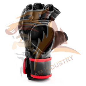 Best Selling Genuine Leather Solid Color MMA Gloves For Martial Arts Fight Training Customized Logo MMA Gloves - Product Image 2