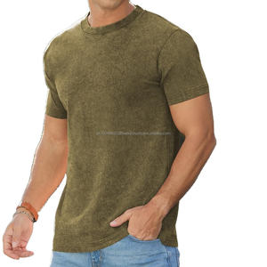 Custom Logo High Quality 100% Cotton Acid Wash <b>shirts</b> stock Heavyweight Men Custom Blank Stone Washed Vintage Oversized <b>T</b> <b>Shirt</b> - Product Image 3