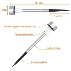 Luci Solari da Giardino a 24 LED per Esterni, Sentieri e Prati, Luce Bianca Calda 3000K, IP65, Sensore di Luce, Dimensioni Ridotte - Product Image 4