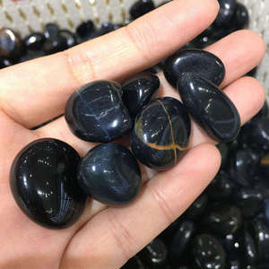 Venta al por Mayor de Piedras Curativas de Cristal, Nuevas Llegadas, Ojo de Tigre Azul Natural, Piedra Pulida, Hermosas Gemas de Cristal - Product Image 5