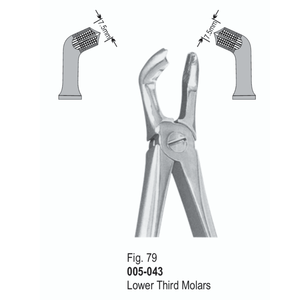 Pinzas de Extracción Dental Vitra Fig. 79 |   Molares Inferiores del Tercer Trimestre |   Acero Inoxidable |   Certificado CE - Product Image 1