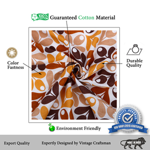 Mantel Redondo Moderno con Estampado Floral Decorativo, Hecho de Algodón Puro, Suave, Impermeable y Resistente al Aceite, para Comedor - Product Image 3