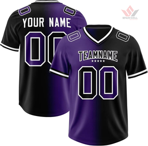 Maillot de football américain personnalisé pour homme, noir, numéro 41, col en V, manches courtes, respirant, anti-transpiration, polyester, coupe athlétique, taille adulte - Product Image 3