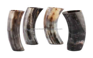 Personalizado exquisito Vintage oso bebiendo Koi taza hecha a mano cuerno Natural corto antiguo tallado estilo Animal negocio perfecto - Product Image 4