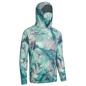 Sweat à capuche de pêche à manches longues pour homme, imprimé requin, protection solaire UPF 50 anti-UV, vêtements d'extérieur - Product Image 3