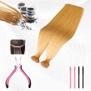 Nano Ring Extensions de cheveux Cheveux russes Nano perles vierges naturelles Remy Nano Tip Extensions de cheveux - Product Image 3