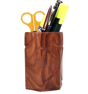 Porte-stylos en bois, organisateur de bureau pour papeterie et maquillage, boîte de rangement, 2 pièces, décoration de bureau, support pour croquis colorés - Product Image 6