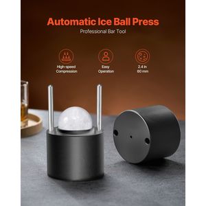 "<b>Cocktail</b> Smoker <b>Kit</b> Aluminum Ice Press Large Mat Tong Drip Tray Glass for Ice Ball <b>Making</b>" - Product Image 2