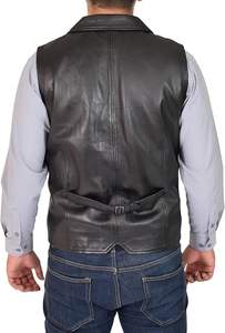 Gilet en cuir pour homme sur mesure, en cuir de vachette de qualité supérieure, élégant, prix de gros, confortable - Product Image 6