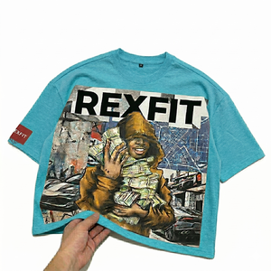 Camiseta Extra Grande Personalizada - Camiseta de Algodón de Alta Calidad para Hombre |   Camiseta con Estampado Personalizado de Estilo Urbano Único - Product Image 5