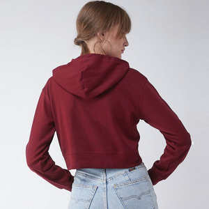 Sudadera con Capucha para Mujer, Color Granate, Corte Regular, 100% Poliéster, Estilo Casual Urbano, Impresión Personalizada, Transpirable, para Otoño e Invierno - Product Image 2