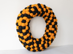Felt & Yarn Wool Felt Leaf <b>Wreath</b> <b>Autumn</b>/Fall Handmade Door Thanksgiving Decoration Home Decor Hanging <b>Wreath</b> - Product Image 2
