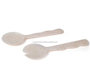 Juego de Servidores de Ensalada de Resina con Diseño Artesanal, Ecológico y Apto para Lavavajillas, Estilo Americano para Cocina y Comedor - Product Image 2