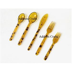 Juego de Cubiertos de Resina de Diseño, Vajilla de 5 Piezas, Cubertería de Resina Hecha a Mano, Elegante Juego de Cuchara, Tenedor y Cuchillo de Resina, Juego de Vajilla para Mesa - Product Image 4