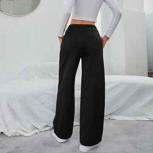 New Design Custom Women's Sports Sweatpants Loose Fit Cotton Jogger Trousers Casual Training <b>Pants</b> For Ladies - Product Image 5