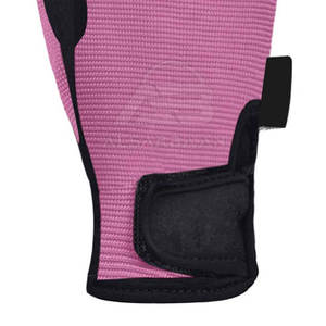 Guantes de equitación de tela transpirable y cuero para protección de manos en deportes ecuestres. - Product Image 4