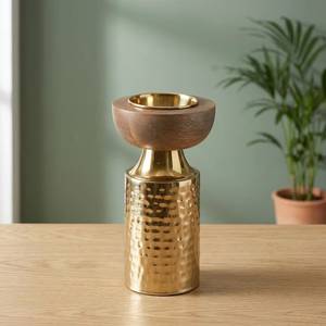 Brûleur d'encens en laiton fait main avec diffuseur aromatique en bois de santal, porte-bougie décoratif toutes saisons - Product Image 2