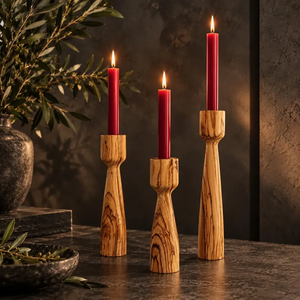 Handmade Wood Candle Holders | Wooden Holiday Decor Candle <b>Stand</b> By B H Brothers - Product Image 4