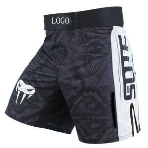 กางเกง MMA พิมพ์ลายแบบ Sublimation คุณภาพสูง ปรับแต่งได้ ชุดกีฬามวยไทยสำหรับผู้ชาย สำหรับฝึกซ้อมและฟิตเนส กางเกงต่อสู้แบบมีเชือกผูก - Product Image 1