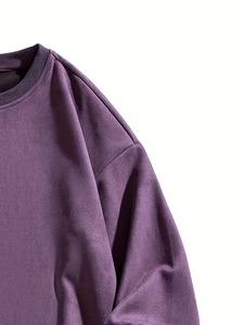 Sweat-shirt de golf pour homme à manches longues avec fermeture éclair quart de tour, en polyester et élasthanne, polaire, couleur unie, décontracté, tricoté - Product Image 4
