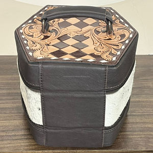 Organizador de Joyas de Cuero Vacuno Auténtico, Estilo Occidental, Hecho a Mano, con Cierre de Cremallera, Caja de Almacenamiento Resistente, Ideal para Viajes, Venta al Por Mayor OEM - Product Image 5