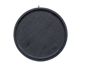 Modern Round Side <b>Table</b> Metal Legs Accent Dining <b>Table</b> Minimalist <b>Wooden</b> <b>Top</b> Furniture for Home Hotel - Product Image 4