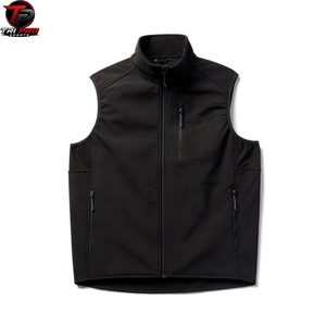 Chaleco Utilitario de Invierno para Hombre, con Estampado, para Exteriores, de Softshell, Cuello Alto, Cierre Completo, Bolsillo Vertical con Cremallera en el Pecho, Ropa de Trabajo, Caza, Senderismo - Product Image 1